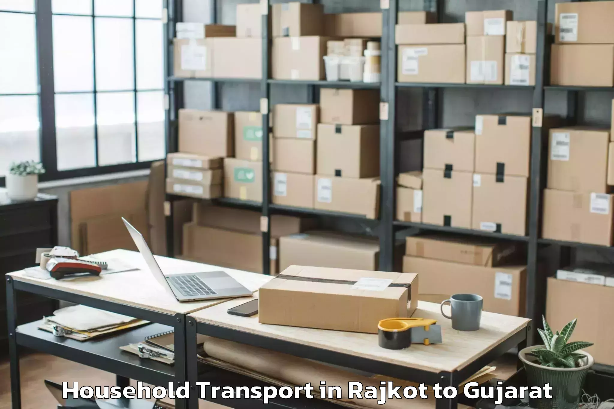 Professional Rajkot to Dhasa Household Transport